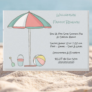 Wiedersehen Beach Party Einladung