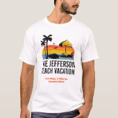 Wiedersehen Beach Vacacation Retro Sunset Custom T-Shirt (Vorderseite)