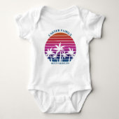 Wiedersehen Beach Vacation Palm Tree Custom Baby Strampler (Vorderseite)