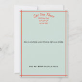 Wiedersehen Beautiful Blue Ocean and Beach Jeder N Save The Date (Rückseite)