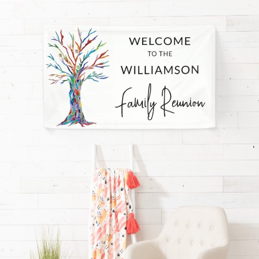 Wiedersehen-Begrüßung der Familie Tree Banner (Insitu)