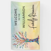 Wiedersehen-Begrüßung der Familie Tree Banner (Vertikal)