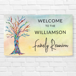 Wiedersehen-Begrüßung der Familie Tree Banner