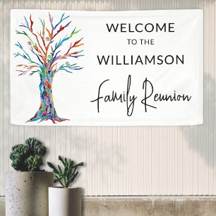 Wiedersehen-Begrüßung der Familie Tree Banner