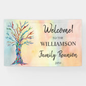 Wiedersehen-Begrüßungsbanner der Familie Tree Banner (Horizontal)