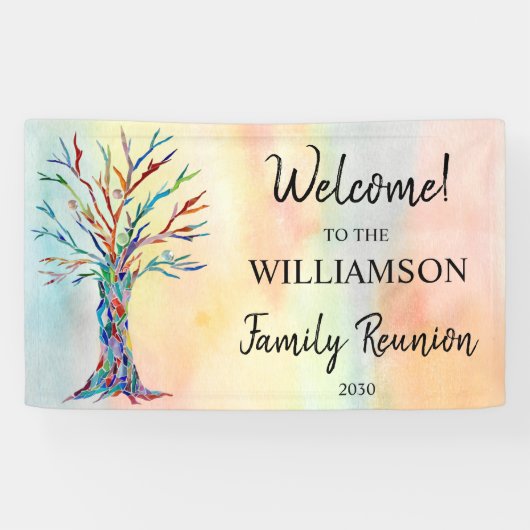 Wiedersehen-Begrüßungsbanner der Familie Tree Banner (Horizontal)