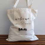 Wiedersehen Begrüßungstasche mit Vintage Car, Tasc Tragetasche<br><div class="desc">Füllen Sie diese schöne Tasche mit den Lieblings-Leckereien,  um Gäste auf Ihrer Wiedersehen willkommen zu heißen!</div>