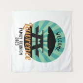 Wiedersehen Begrüßungszeichen Wandteppich (Vorderseite (Horizontal))