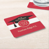 Wiedersehen! Benutzerdefinierte Wiedersehen-Unters Rechteckiger Pappuntersetzer (angewinkelt)