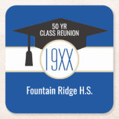 Wiedersehen! Benutzerdefinierter Wiedersehen-Unter Rechteckiger Pappuntersetzer (Vorderseite)