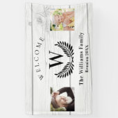 Wiedersehen-benutzerdefiniertes Foto-Monogramm-Beg Banner (Vertikal)