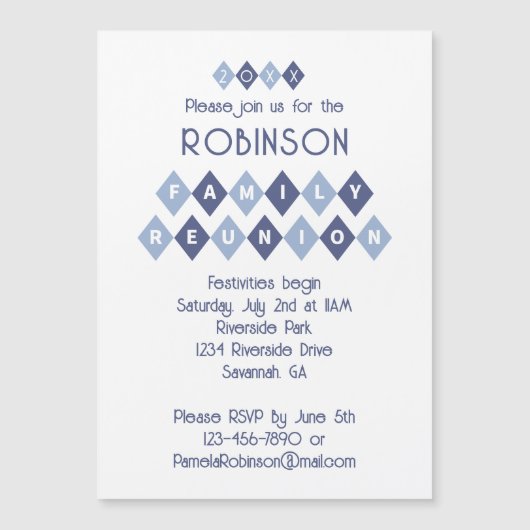 Wiedersehen-Benutzerdefiniertes Party Einladung-Ma Magnetkarte (Vorderseite)