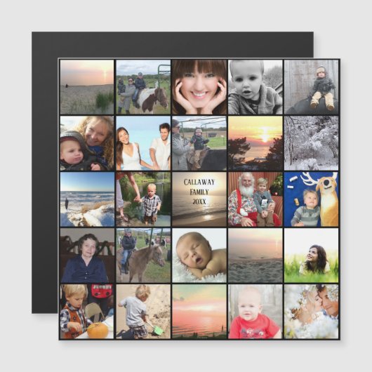 Wiedersehen bevorzugt FotoCollage Magnetkarte (Vorne/Hinten)