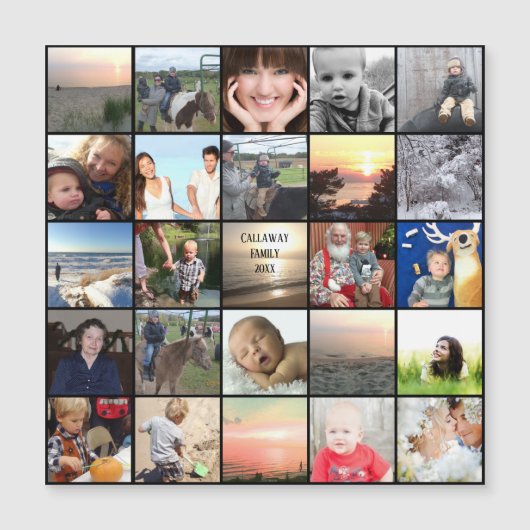 Wiedersehen bevorzugt FotoCollage Magnetkarte (Vorderseite)