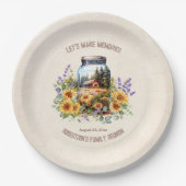 Wiedersehen Birthday Forest Cabin Pappteller (Vorderseite)