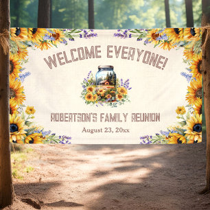 Wiedersehen Birthday Forest Cabin Sonnenblume Banner