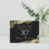 Wiedersehen Black and Gold Elegant Postcard der 30 Postkarte (Stehend Vorderseite)