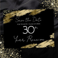 Wiedersehen Black and Gold Elegant Postcard der 30
