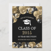 Wiedersehen Black Gold der neuesten Klasse Einladung (Vorderseite)