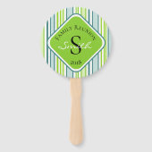 Wiedersehen Blau- und Grünstreifen Fächer (Rückseite)