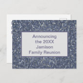 Wiedersehen Blue Mosaic Einladung Postkarte (Vorne/Hinten)