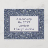 Wiedersehen Blue Mosaic Einladung Postkarte (Vorderseite)