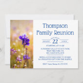 Wiedersehen Blue-Wildblumen Einladung (Vorderseite)