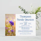 Wiedersehen Blue-Wildblumen Einladung (Stehend Vorderseite)