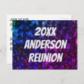 Wiedersehen Bright Neon Marbled Einladung Postkarte (Vorne/Hinten)