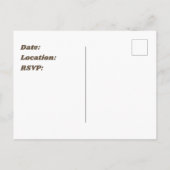 Wiedersehen Brown Silver Polka Dot Ankündigung Postkarte (Rückseite)