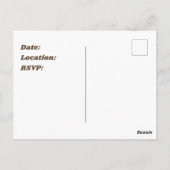 Wiedersehen Brown Silver Polka Dot Ankündigung Postkarte (Rückseite)