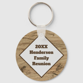 Wiedersehen Brown Wood Grain Foto Keepake Schlüsselanhänger