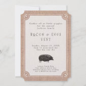 Wiedersehen Brunch Rustisches Vintages Schweinefle Einladung (Rückseite)