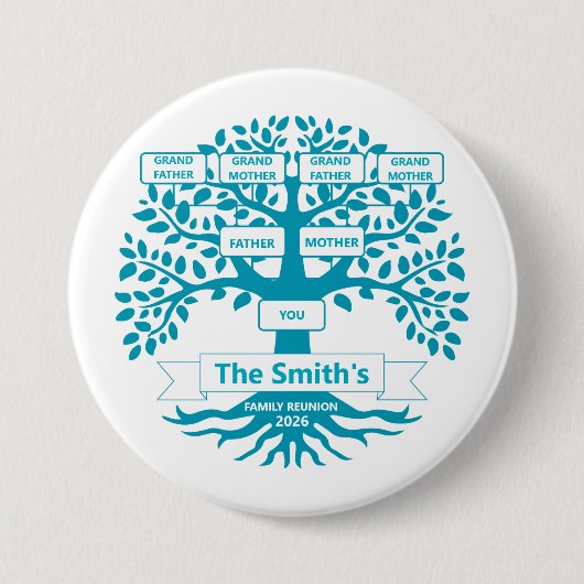 Wiedersehen-Button der Familie mit benutzerdefinie Button (Vorderseite)