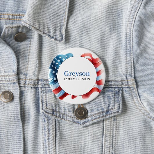 Wiedersehen-Buttons für die Familie Rot Weiß und B Button (Beispiel)