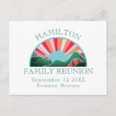 Wiedersehen Camp Save the Date Postkarte (Vorderseite)