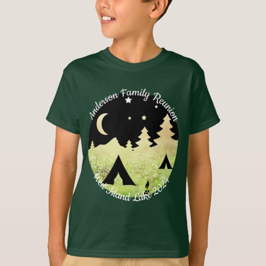 Wiedersehen-Camping-Szenenumgebung T - Shirt (Vorderseite)