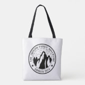 Wiedersehen-Camping-Trip für Vintage Berglogos Tasche (Rückseite)