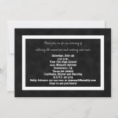 Wiedersehen-Chalkboard der 40. Klasse Einladung (Rückseite)