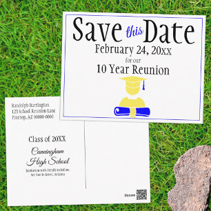 Wiedersehen Class Save the Date Minimalistisch Postkarte