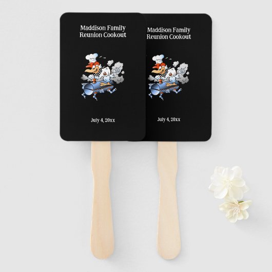 Wiedersehen-Cookie für Hühnerfamilien Fächer (Vorne und Hinten)