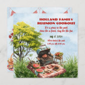 Wiedersehen-Cookout der Familie im Park Einladung (Vorne/Hinten)