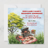 Wiedersehen-Cookout der Familie im Park Einladung (Vorderseite)