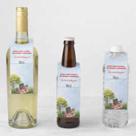 Wiedersehen-Cookout der Familie im Park Flaschenanhänger