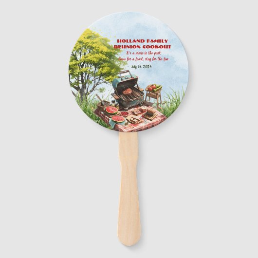 Wiedersehen Cookout in der Familie im Park Set der Fächer (Vorderseite)