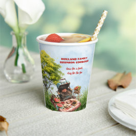 Wiedersehen-Cookout in der Parkpapier-Tasse Pappbecher
