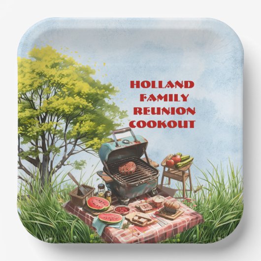 Wiedersehen-Cookout in der Parkpapierplatte Pappteller (Vorderseite)