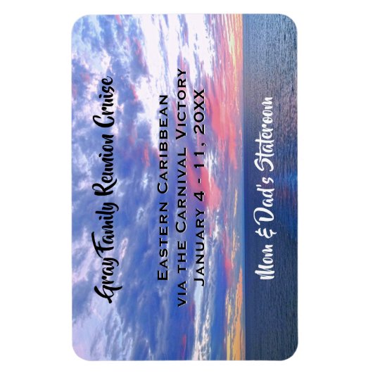 Wiedersehen Cruise Cabin Marker Ocean Sunset Magnet (Vertikal)