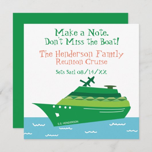 Wiedersehen Cruise Save the Date (Vorne/Hinten)