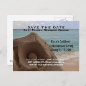 Wiedersehen Cruise | Save the Date Beach Ankündigungspostkarte (Vorne/Hinten)
